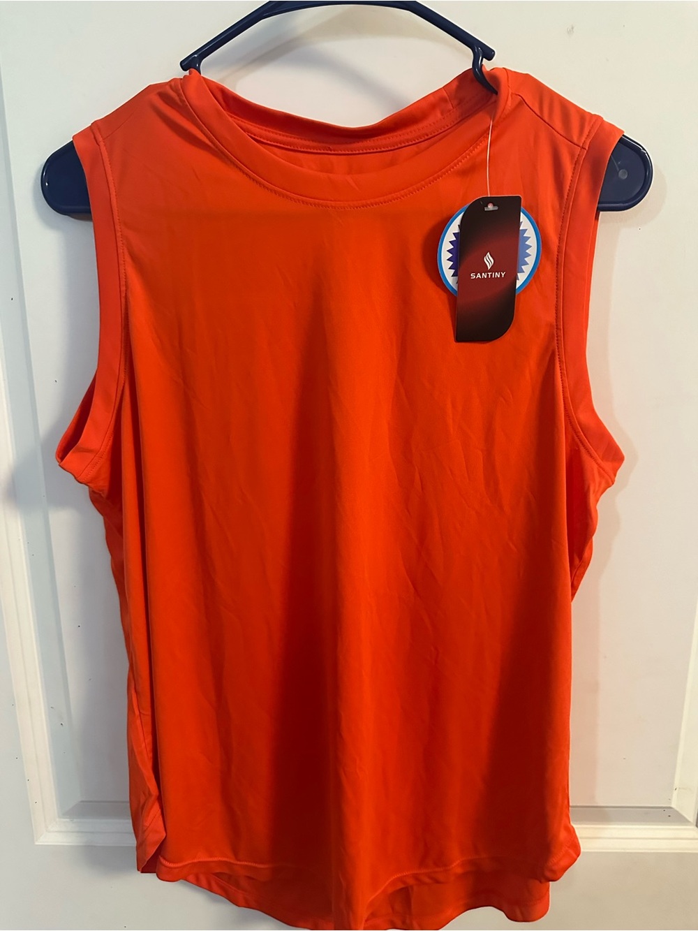 Santiny Orange Performance Tank Top for Women